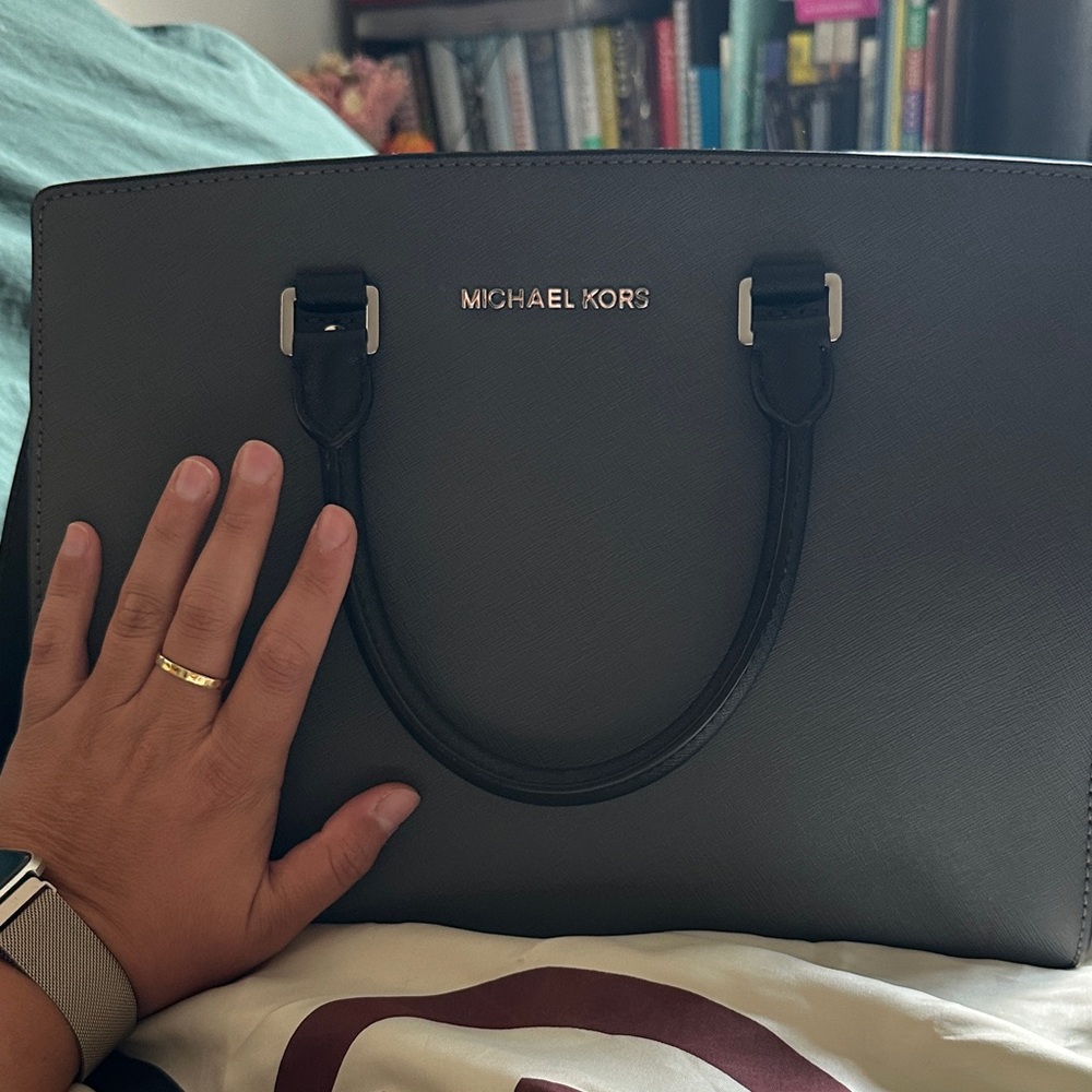 Michael Kors Charcoal and Black Tote - Picture 2 of 4